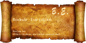 Bodnár Euridiké névjegykártya