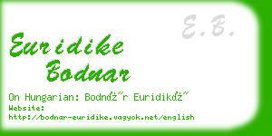 euridike bodnar business card